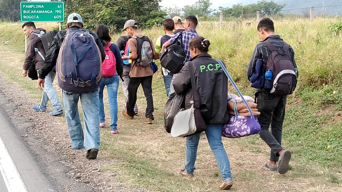 Venezolanos caminantes