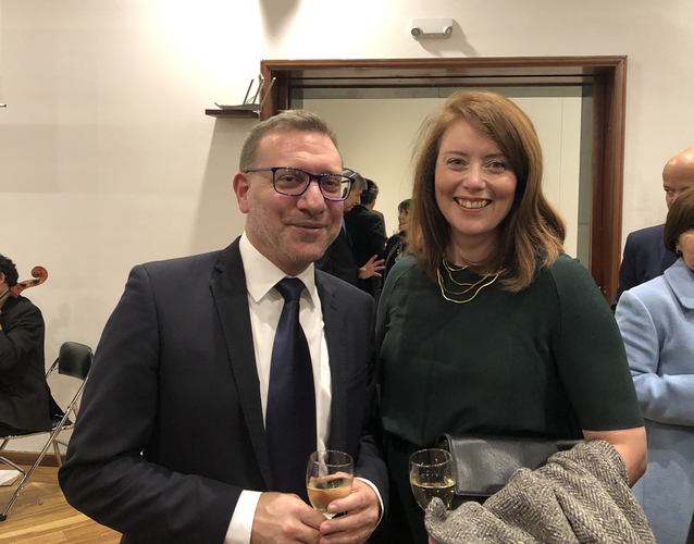 Embajador Christian Cantor y sra Erika-