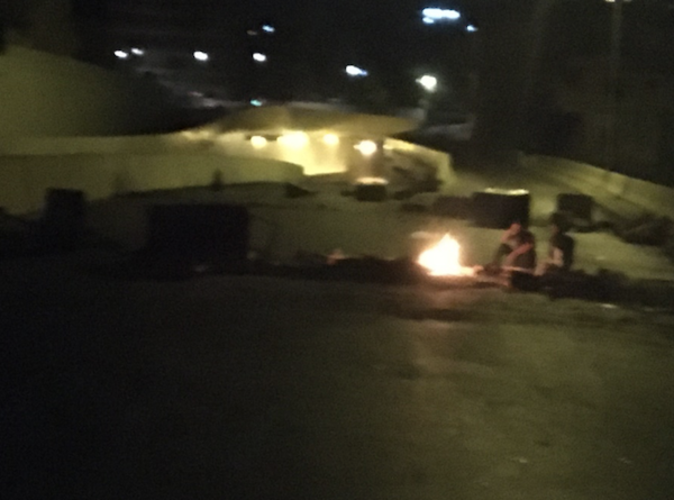 Carretera libanesa bloqueada