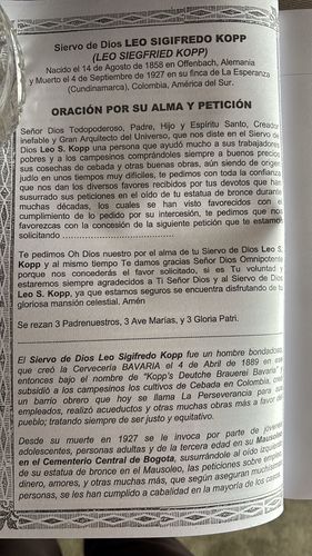Este es el rezo que aún hoy le hacen a Leo Kopp